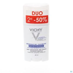 Vichy Déodorant Peaux réactives sans sel d'Aluminium Stick 24h Duopack 2x40ml