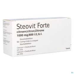 Steovit Forte Citron 1000mg/800ui Comprimés Croq 90 Pip